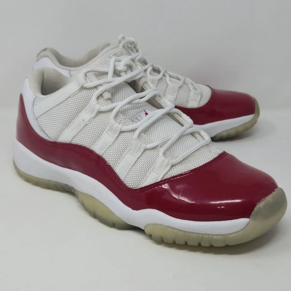 Air Jordan‎ 11 Retro Low Cherry 2016 White Red 528896-102 Size 7Y GS Women 8.5